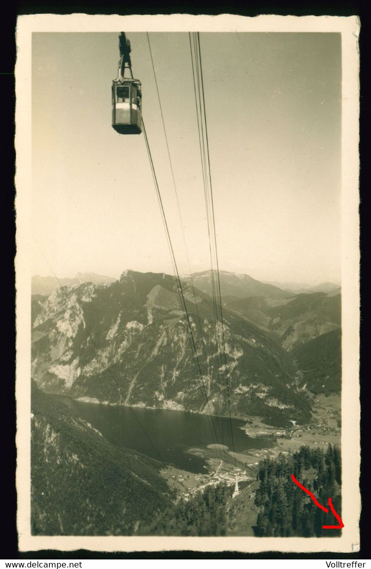 AK 1940 Seilschwebebahn Ebensee Feuerkogel, Blick Auf Ebensee Und Traunsee + SST - Ebensee