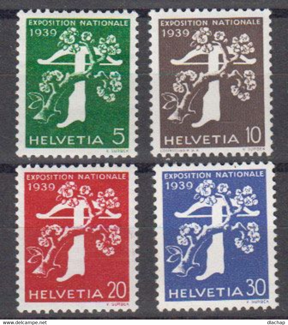Suisse 1939 Yvert 329 / 332 ** Neufs Sans Charniere. Ouverture De L'exposition à Zurich - Unused Stamps