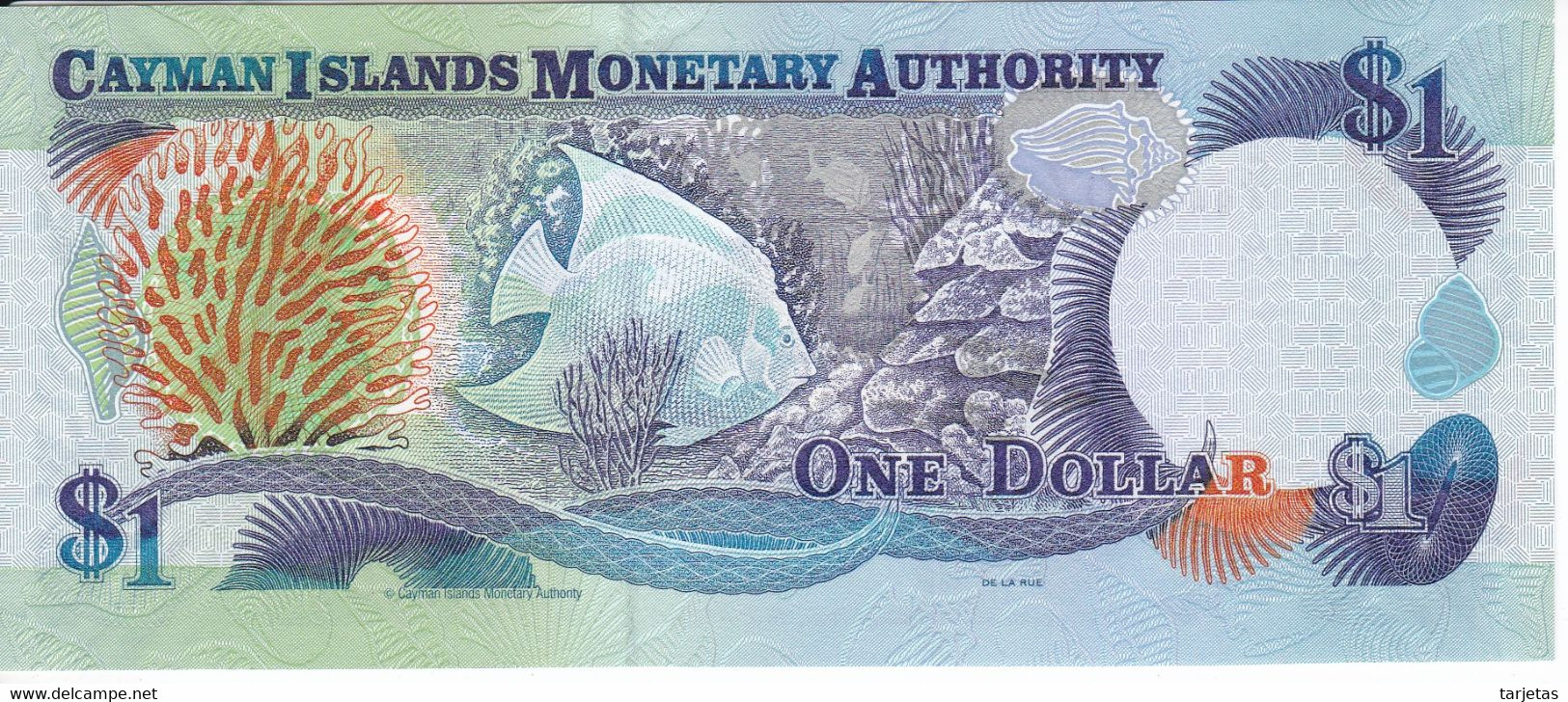 BILLETE DE CAYMAN ISLANDS DE 1 DOLLAR DEL AÑO 2006 SIN CIRCULAR (UNCIRCULATED)  (BANKNOTE) PEZ-FISH - Iles Cayman