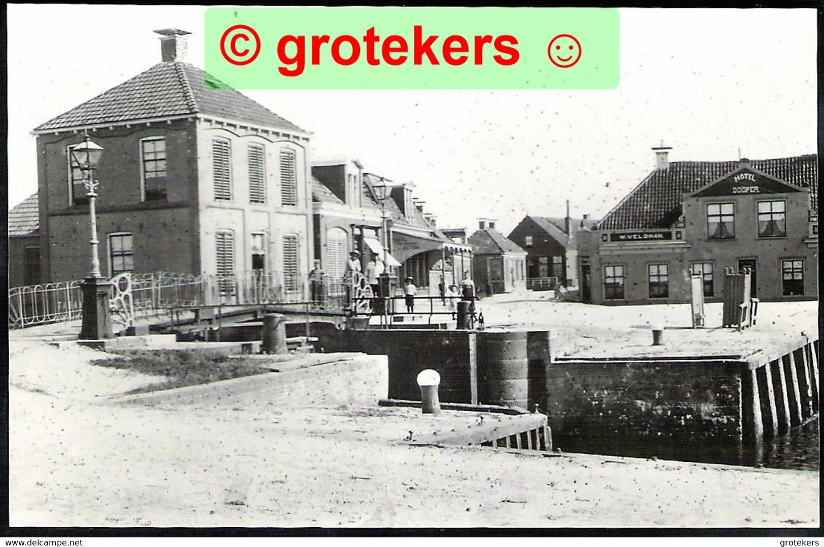 STAVOREN Oud, Oude Sluis Met Hotel Dooper Echte Foto 1980 - Stavoren