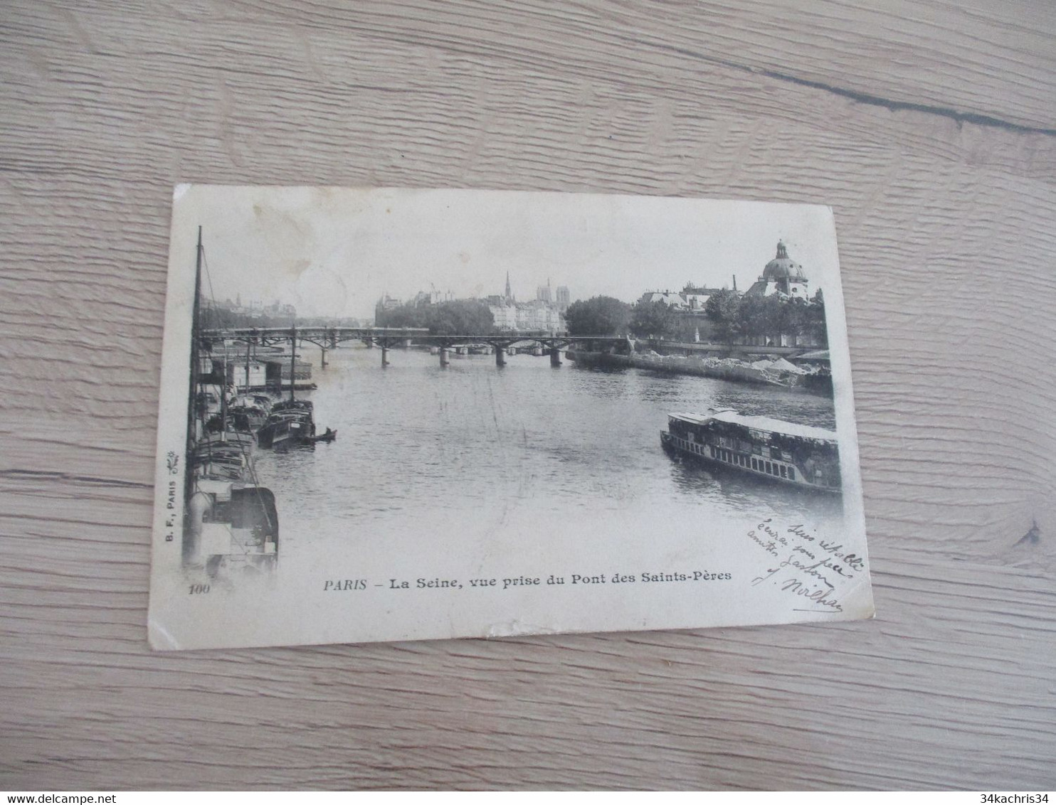 Sur CPA Paris 1903  Pour Londres London Marque D'arrivée  2 D F.B. ? - Postmark Collection