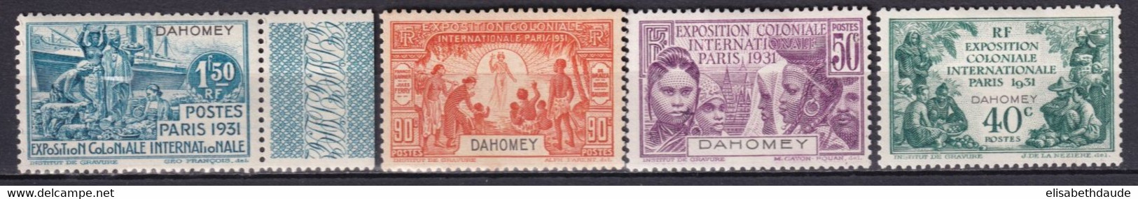 DAHOMEY - EXPO 1931 - YVERT N°99/102 * MH - COTE 2020 = 36 EUR. - - Neufs