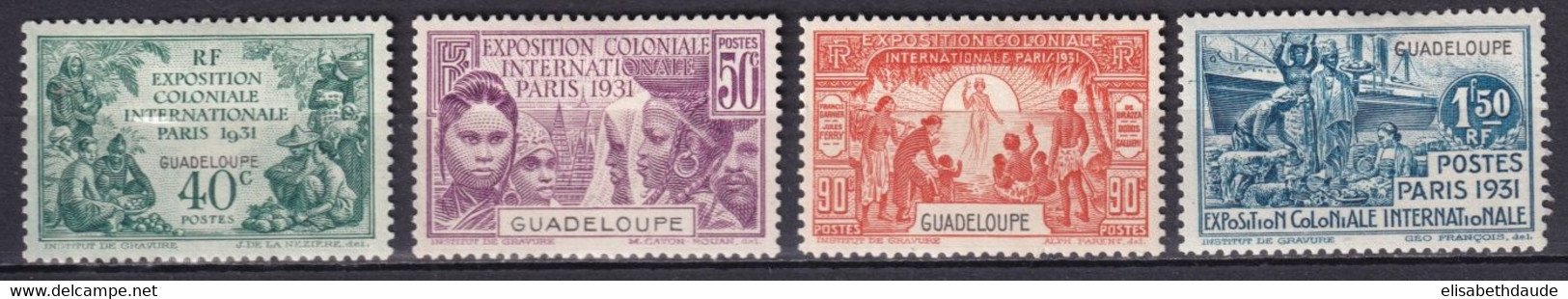 GUADELOUPE - EXPO 31 - YVERT N°123/126 * MH - COTE = 29 EUR. - - Ungebraucht