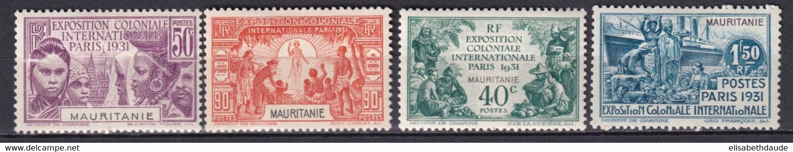 MAURITANIE - EXPO 31 - YVERT N°62/65 * MH - COTE 2022 = 35 EUR. - - Nuevos