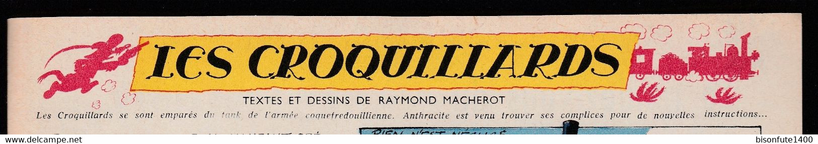 Bandeau Titre De Chlorophylle "Les Croquillards" Datant De 1958 Et Inédit Dans Les Bandes Dessinées En Album. - Chlorophylle