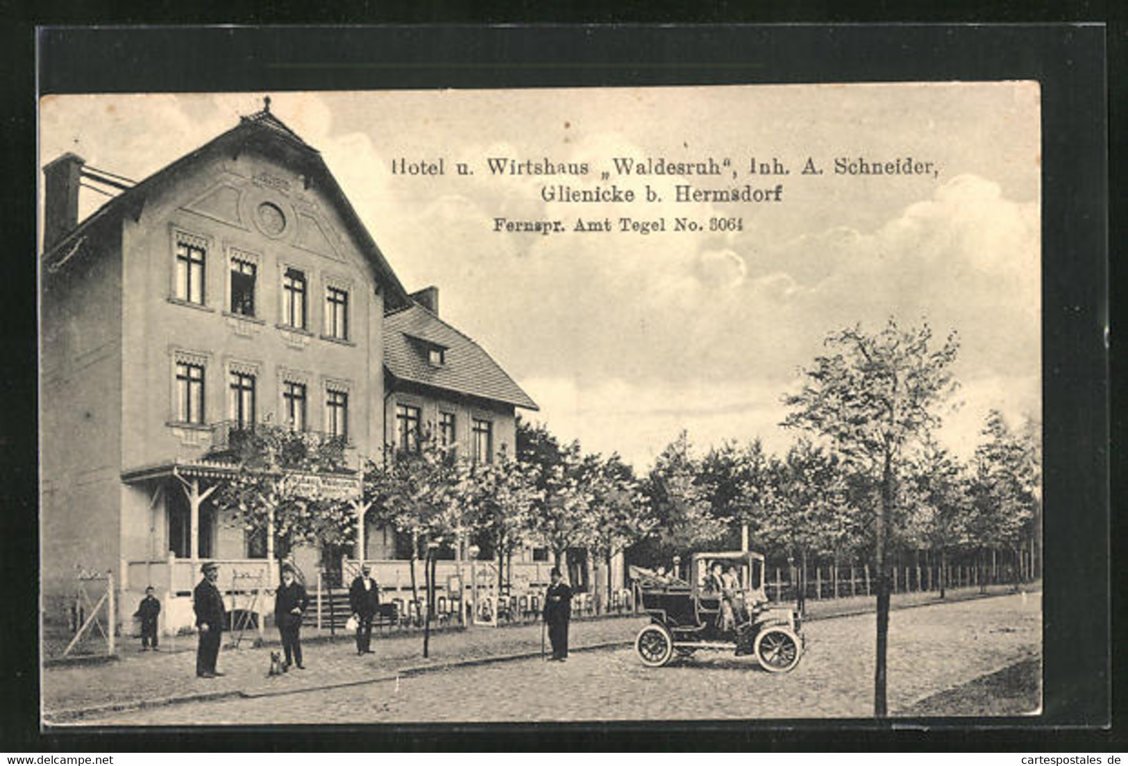 AK Glienicke B. Hermsdorf, Hotel Und Wirtshaus Waldesruh - Glienicke