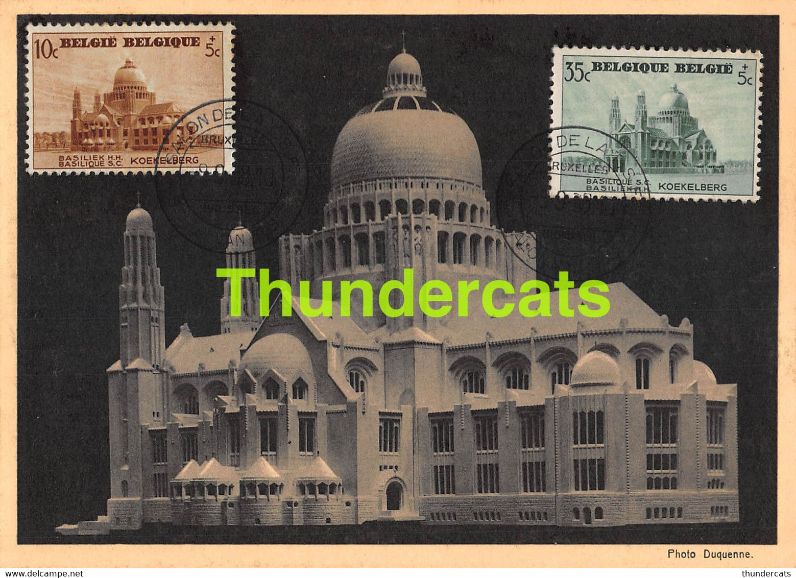 CPA CARTE MAXIMUM BASILIQUE DU SACRE COEUR A BRUXELLES KOEKELBERG - 1934-1951