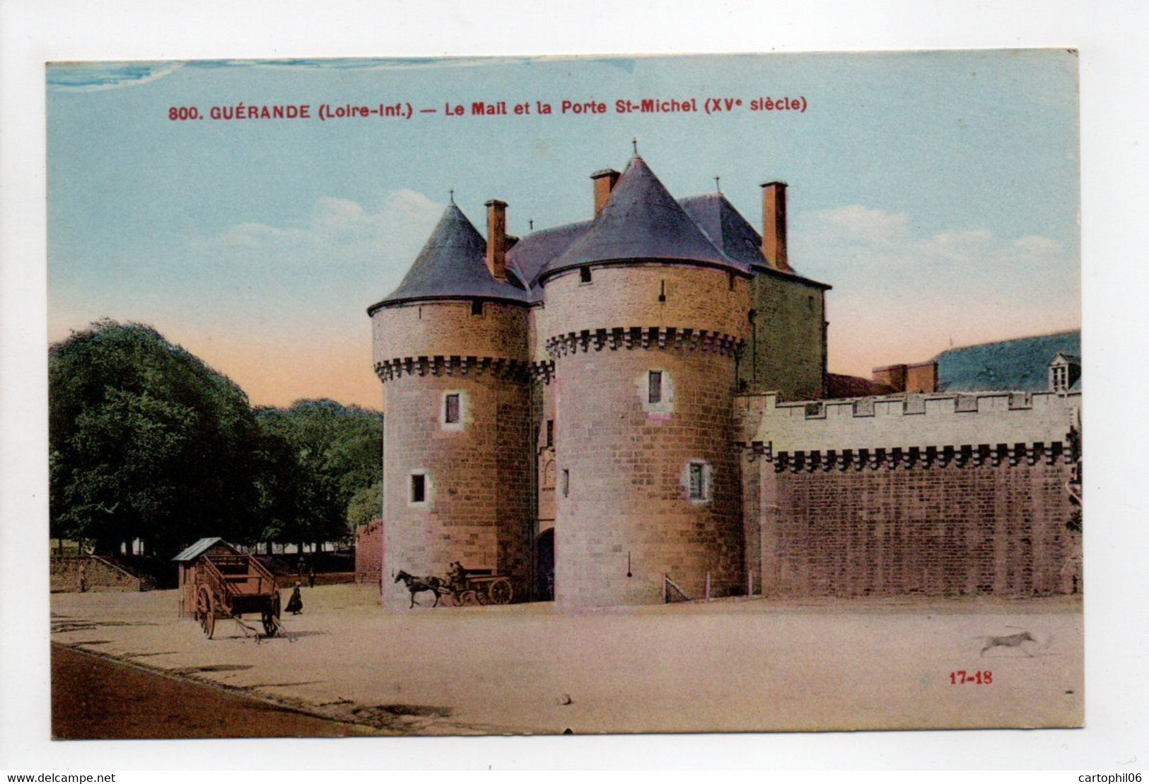 - CPA GUÉRANDE (44) - Le Mail Et La Porte St-Michel - Edition Chapeau 800 - - Guérande