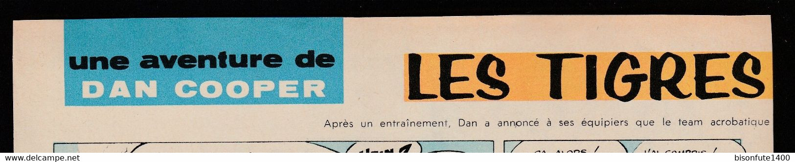 Bandeau Titre De Dan Cooper "Les Tigres De Mer" Datant De 1965 Et Inédit Dans Les Bandes Dessinées En Albums. - Dan Cooper