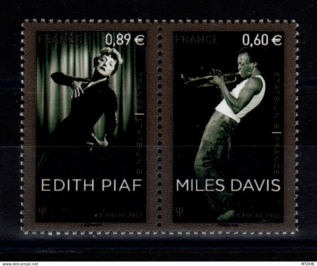 YV P4671 : YV 4671 & 4672 N** En Paire Se Tenant - Prix = Faciale , Miles Davis & Edith Piaf - Ungebraucht