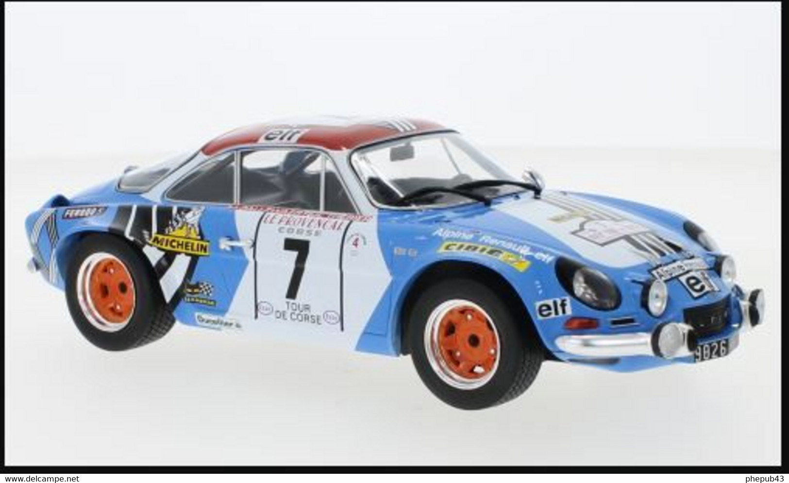 Alpine Renault A110 - Jean-Luc Therier/M. Callewaert - Tour De Corse 1973 #7 - Ixo 1:18 - Ixo