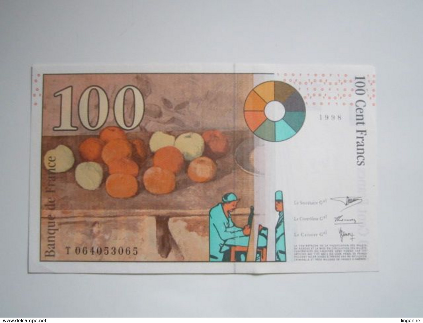 1998 Billet 100 Francs Cézanne - 100 F 1997-1998 ''Cézanne''