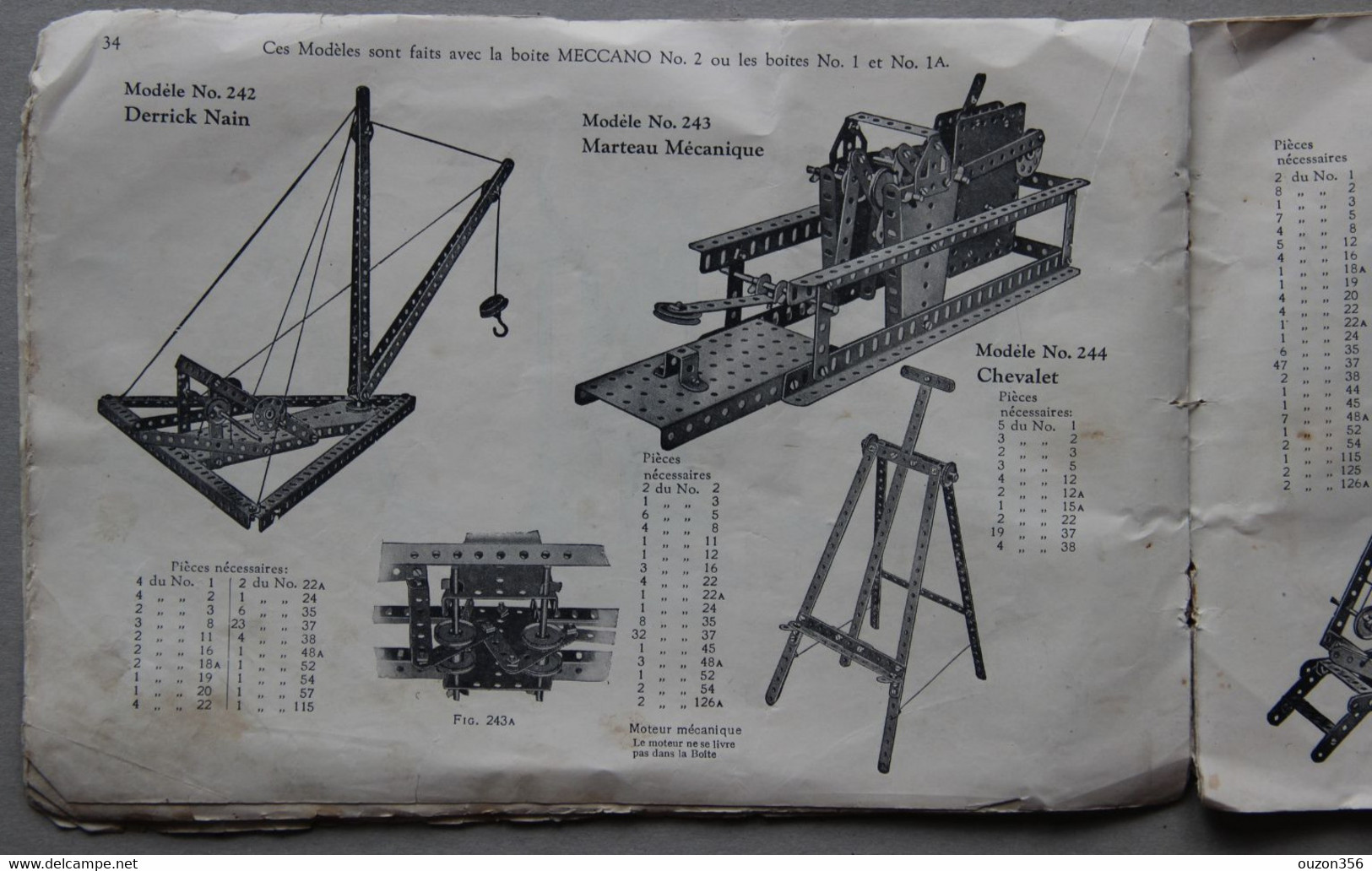 MECCANO, Catalogue Incomplet - Machines