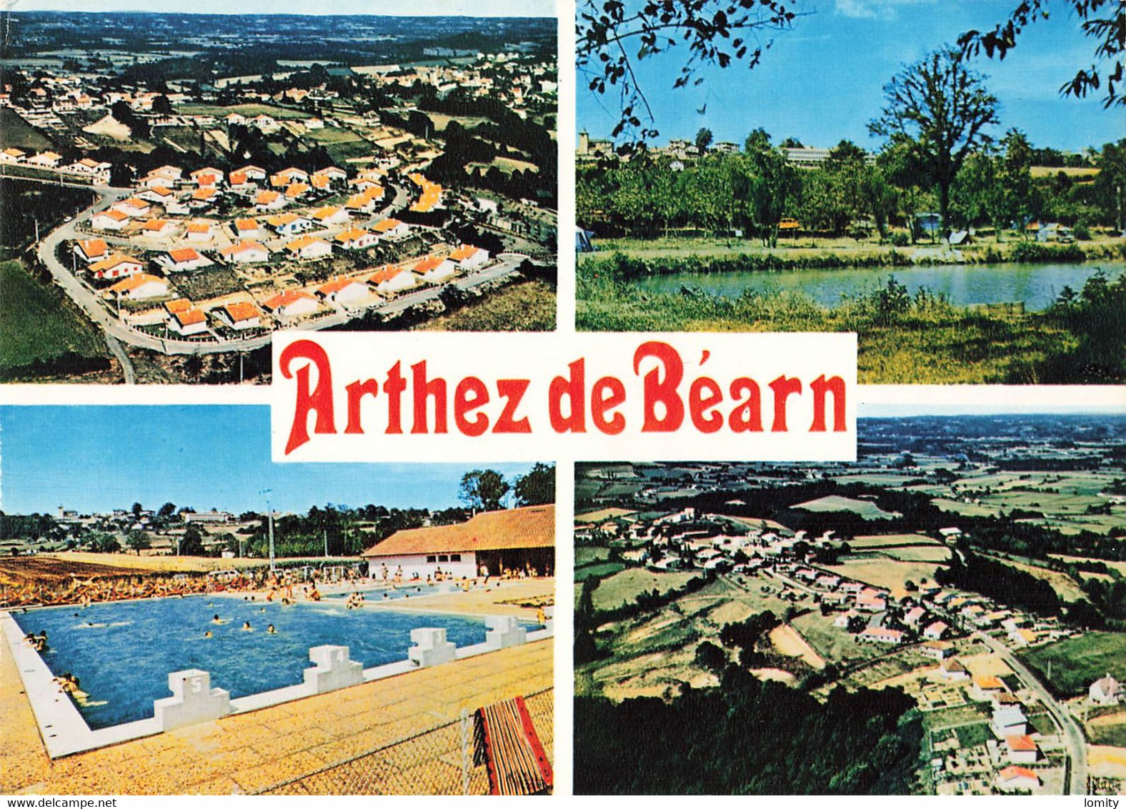 64 Arthez De Bearn Multi Vues Vue Aerienne Camping Piscine - Arthez De Bearn