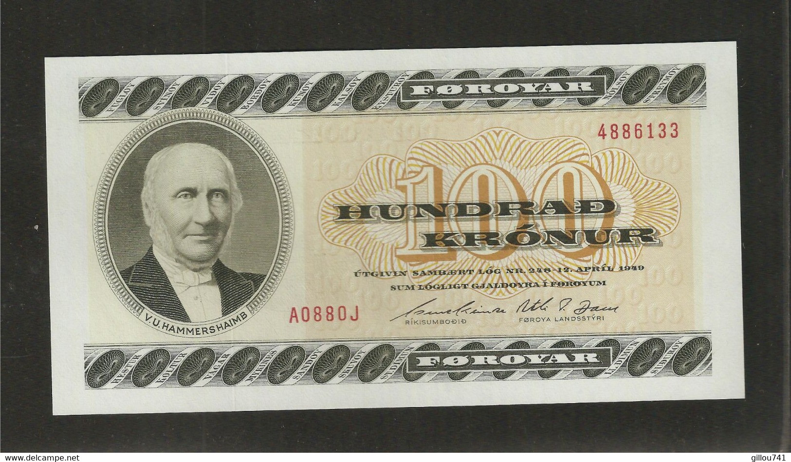 Iles Feroé, 100 Krónur, 1978-1994 Issue - Féroé (Iles)