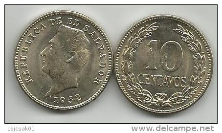 El Salvador 10 Centavos 1952. High Grade - El Salvador