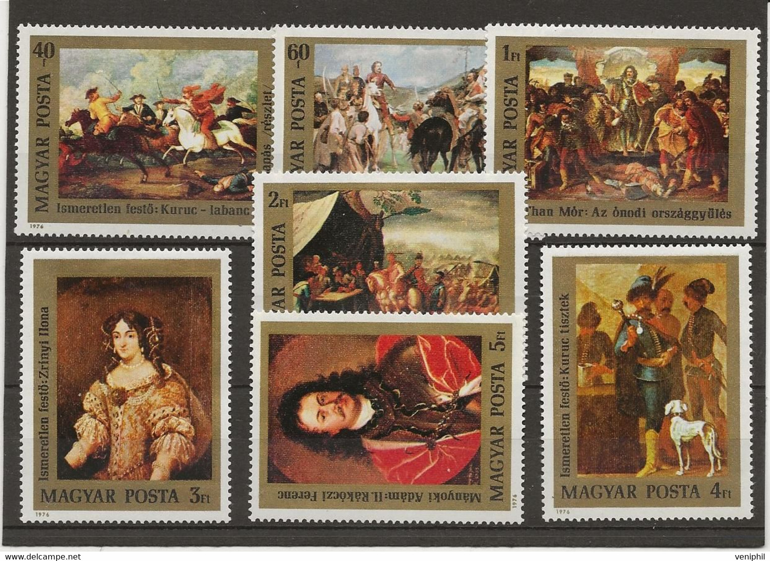 HONGRIE - SERIE TABLEAUX  N° 2491 A 2497- NEUF INFIME CHARNIERE - ANNEE 1976 - Ungebraucht