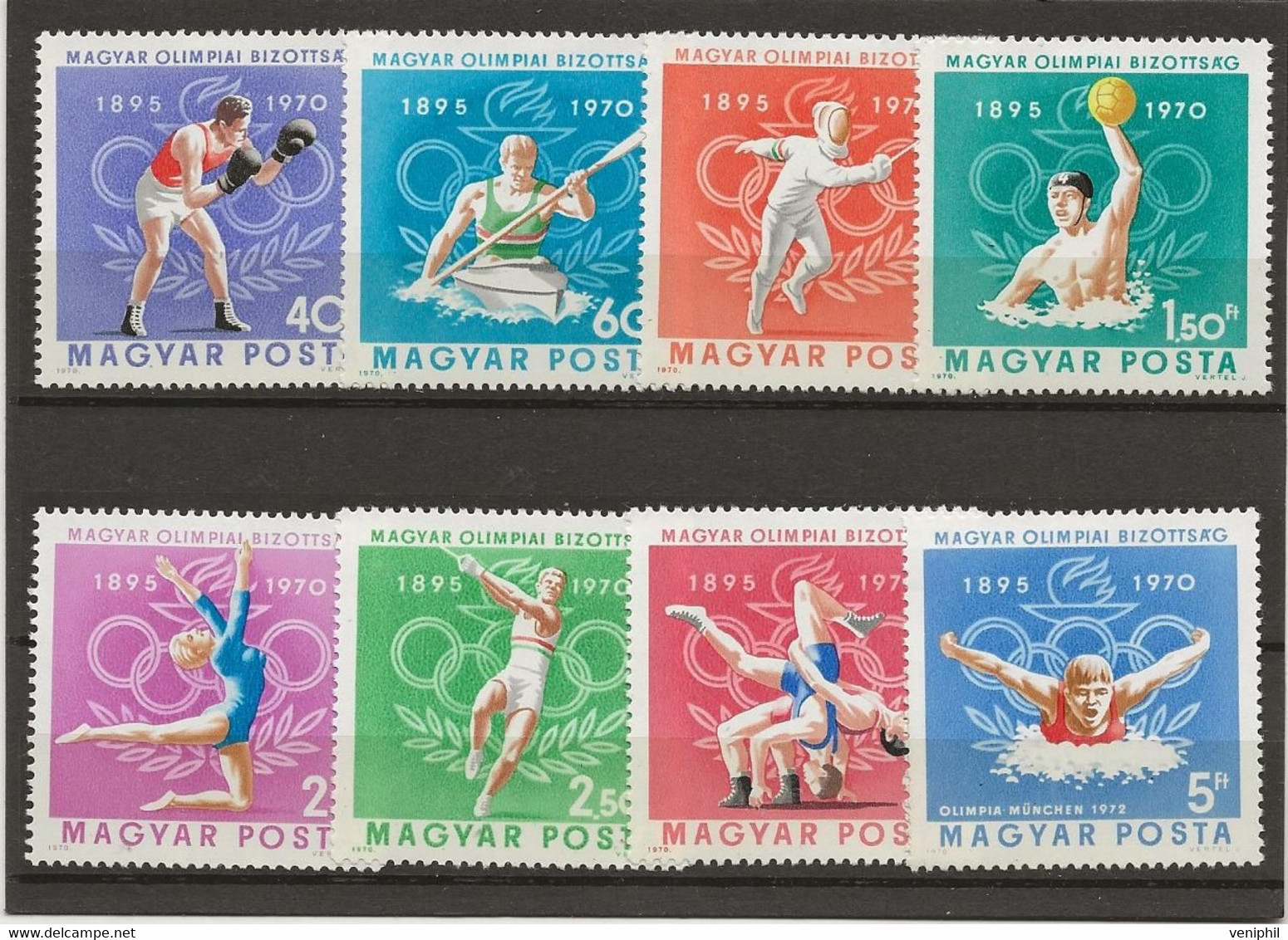 HONGRIE - SERIE SPORTS OLYMPIQUES  N° 2120 A 2127- NEUF INFIME CHARNIERE - ANNEE 1970 - Nuevos