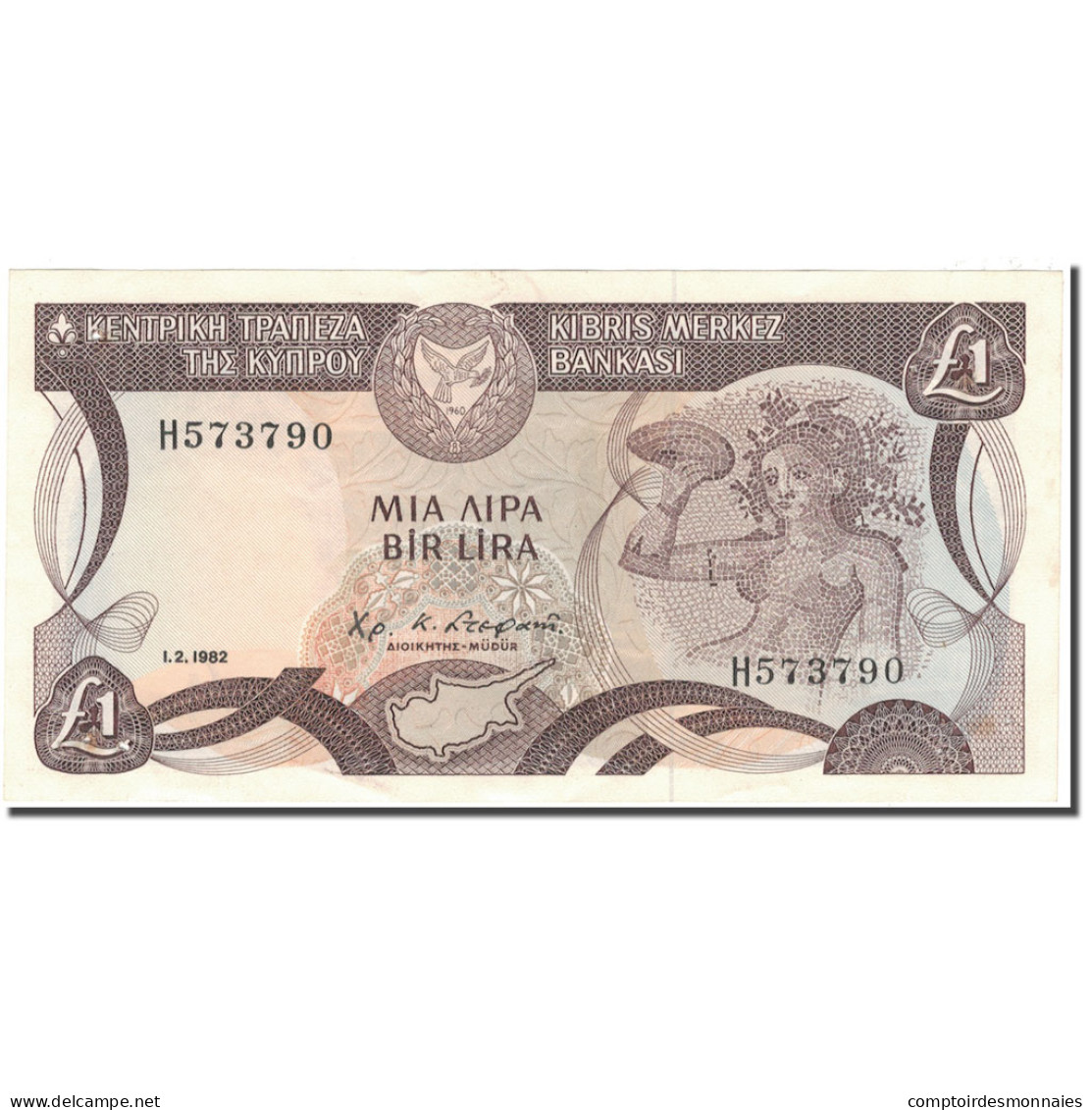 Billet, Chypre, 1 Pound, 1982, 1982-11-01, KM:50, TTB - Cyprus