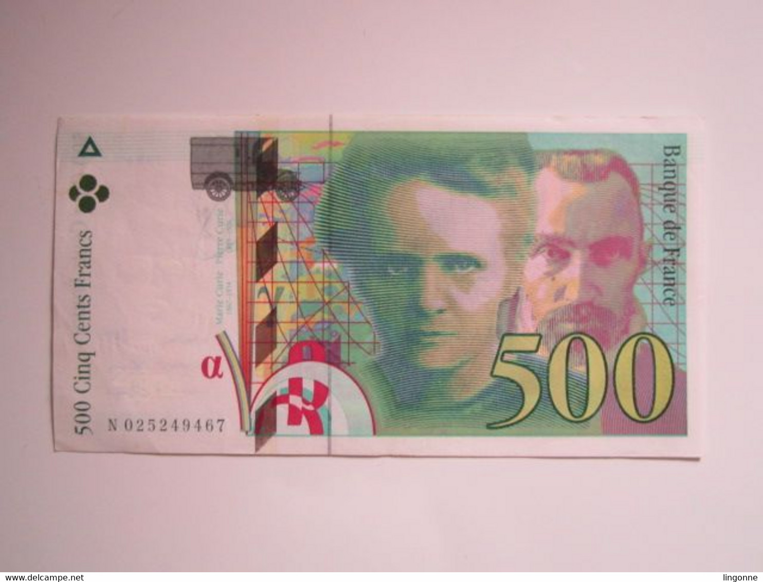 1994 Billet 500 Francs Pierre Et Marie Curie - 500 F 1994-2000 ''Pierre En Marie Curie''