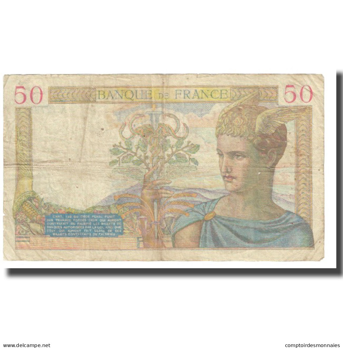 France, 50 Francs, Cérès, 1940, P. Rousseau And R. Favre-Gilly, 1940-02-29 - 50 F 1934-1940 ''Cérès''