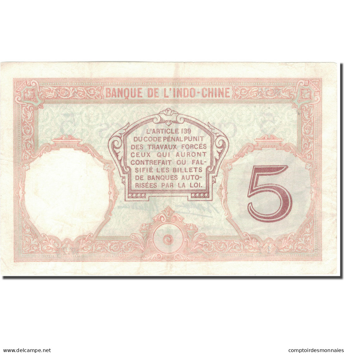 Billet, Nouvelle-Calédonie, 5 Francs, 1926, Undated (1926), KM:36b, SUP - Nouvelle-Calédonie 1873-1985