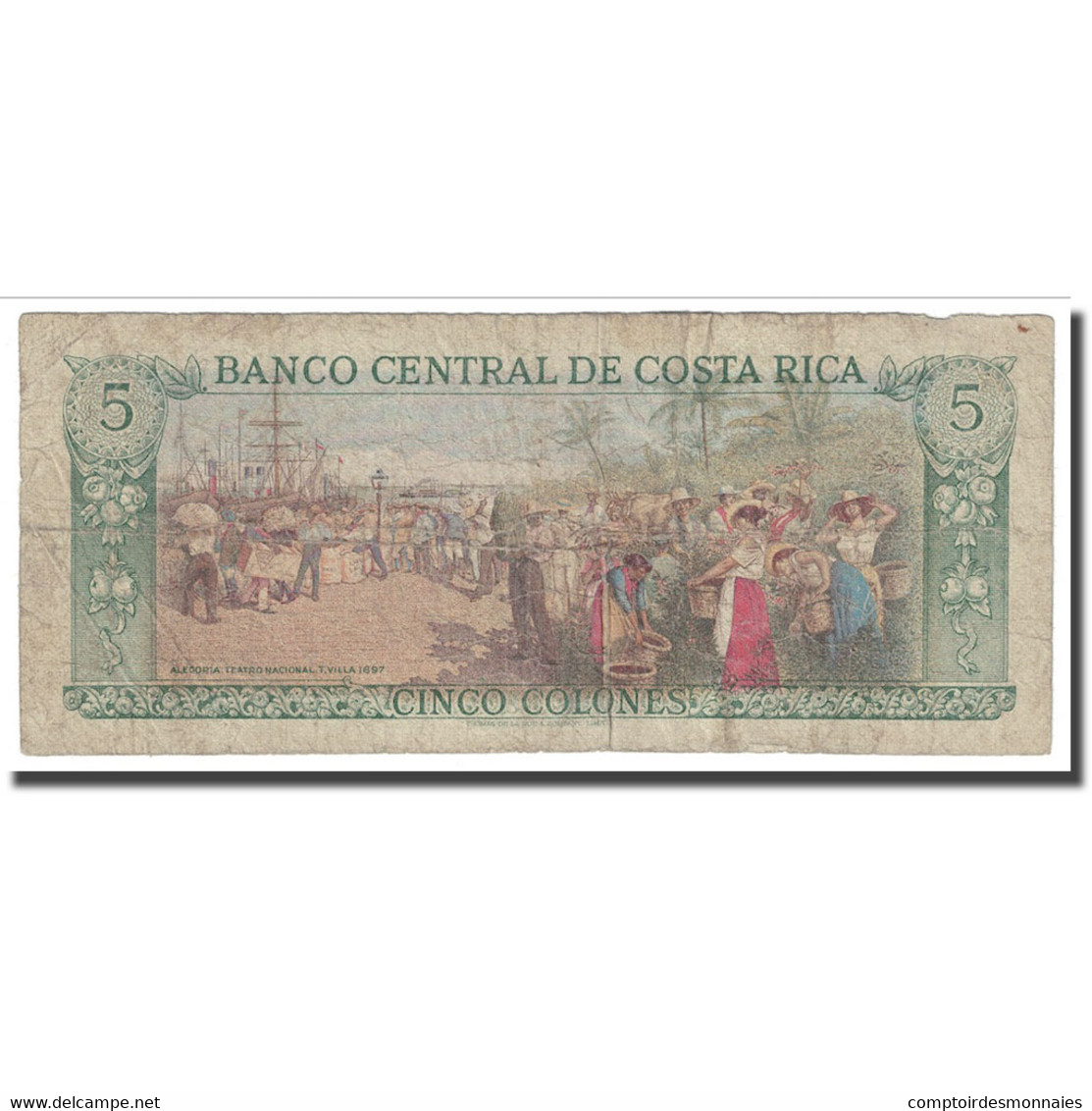 Billet, Costa Rica, 5 Colones, 1970, 1970-06-21, KM:236b, B - Costa Rica