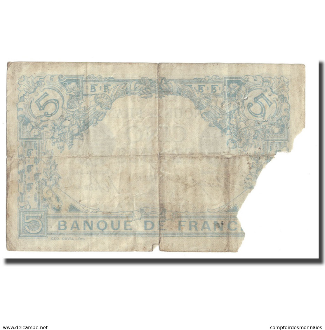 France, 5 Francs, Bleu, 1914, 14-04-10, AB, Fayette:2.21, KM:70 - 5 F 1912-1917 ''Bleu''