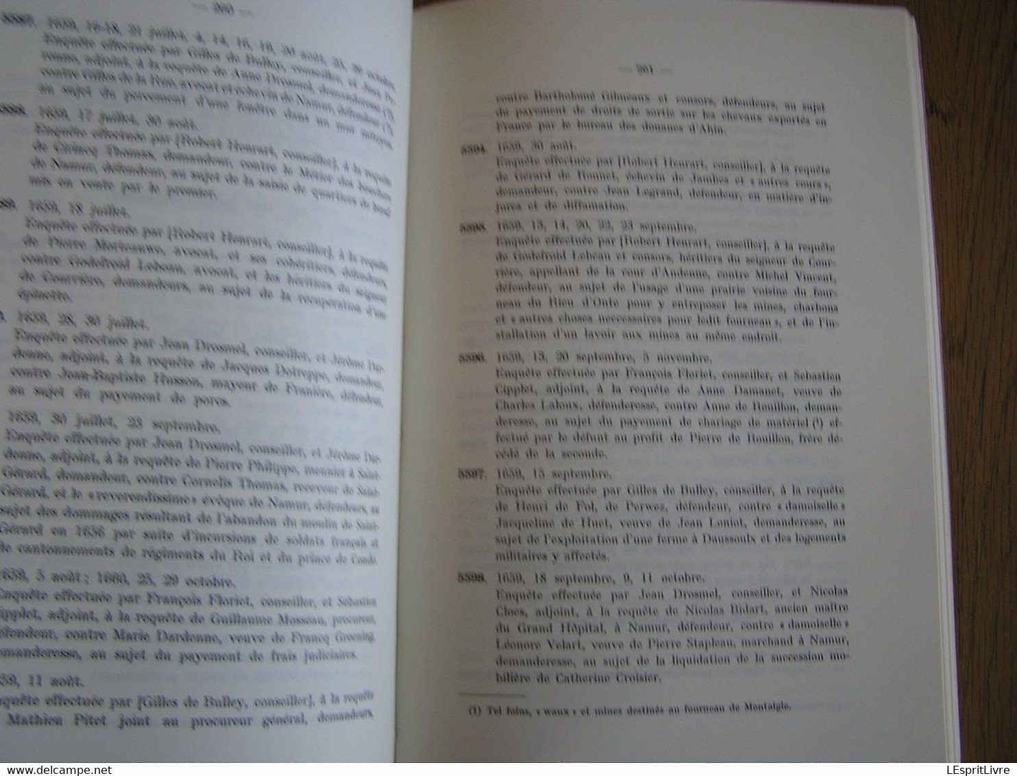 INVENTAIRE ANALYTIQUES DES ENQUÊTES JUDICIAIRES DU CONSEIL DE NAMUR 3 1634 -1666 Régionalisme Faits Divers Police