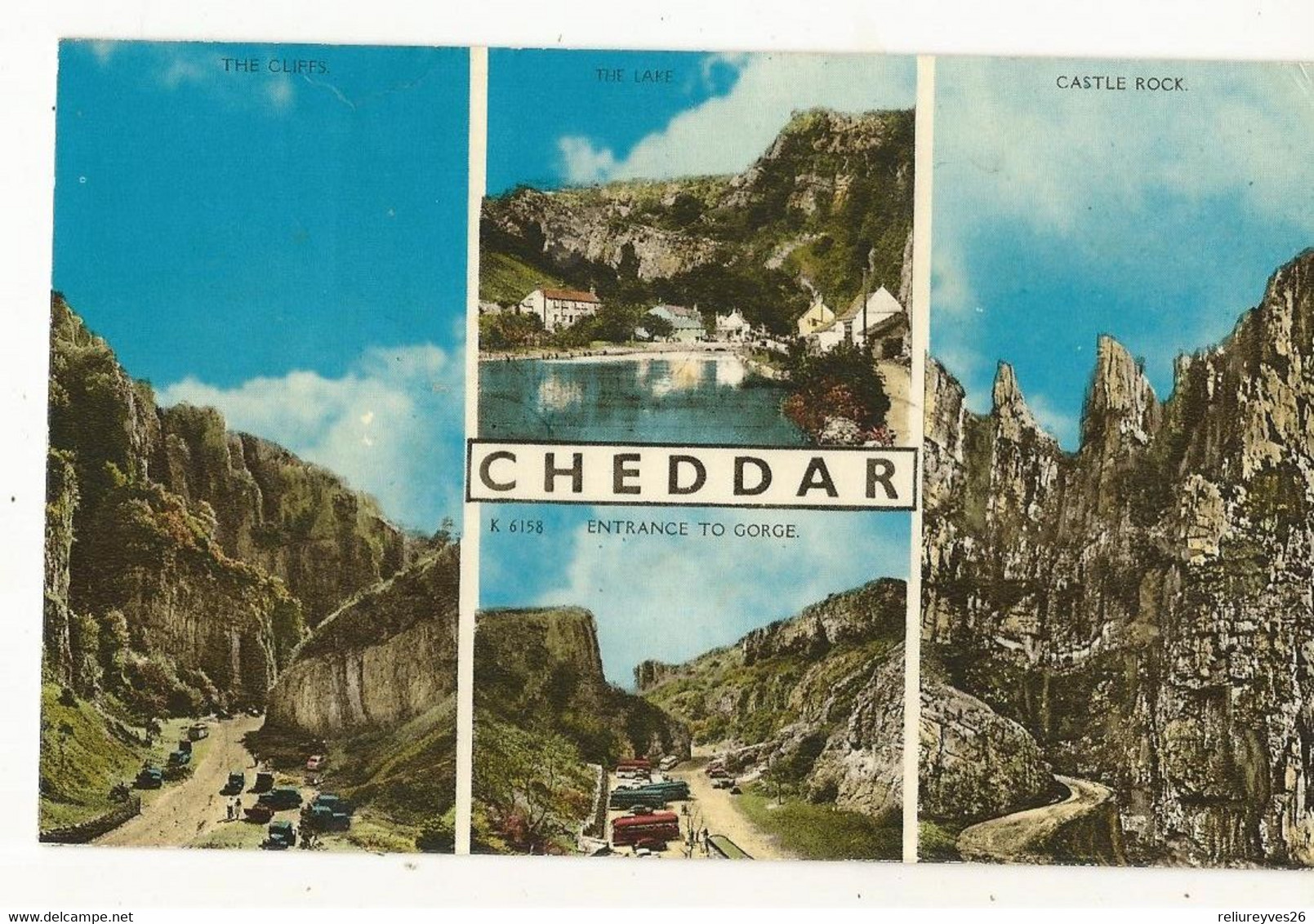 CPSM , R.U. N°K.6158, Cheddar , Multi-Vues. - Cheddar