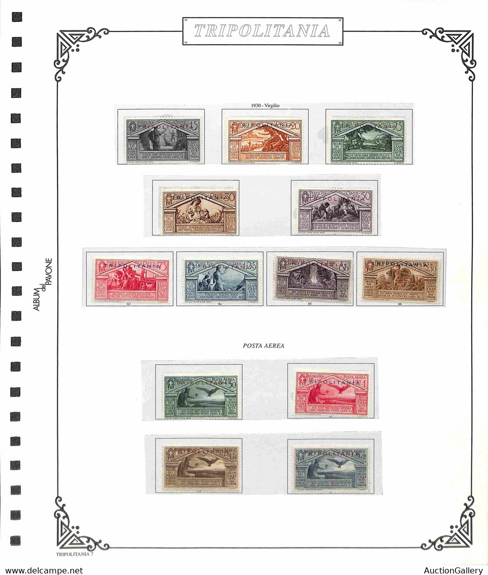 Lotti e Collezioni - TRIPOLITANIA - 1923/1934 - Collezione quasi completa (mancano Manzoni e Segnatasse Vaglia) dei valo