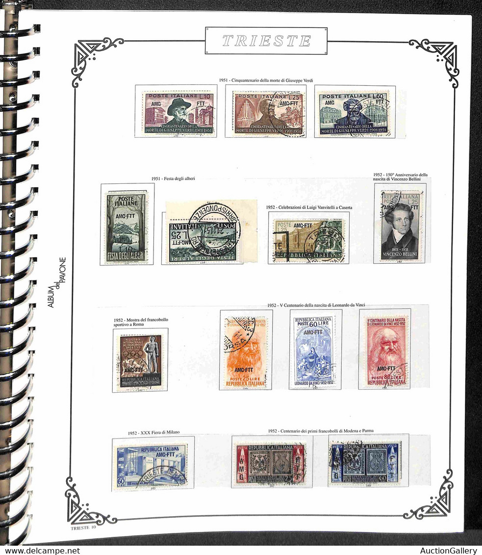 Lotti e Collezioni - TRIESTE AMG-FTT - 1947/1954 - Collezione dei valori usati nel periodo in album - completa dei valor