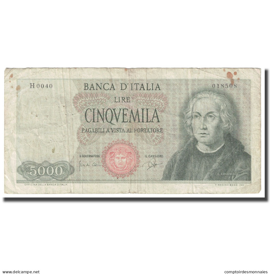 Billet, Italie, 5000 Lire, 1964, 1964-09-03, KM:98a, TB - 5000 Liras