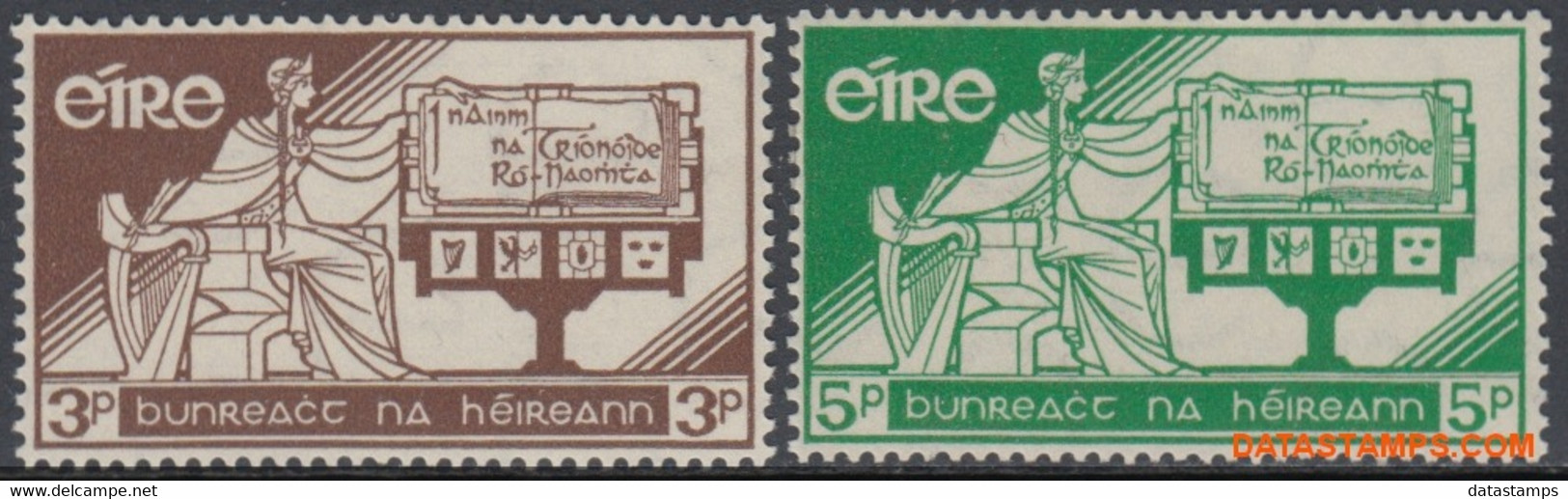 Ierland 1958 - Mi:140/141, Yv:140/141, Stamp - XX - New Constitution - Unused Stamps