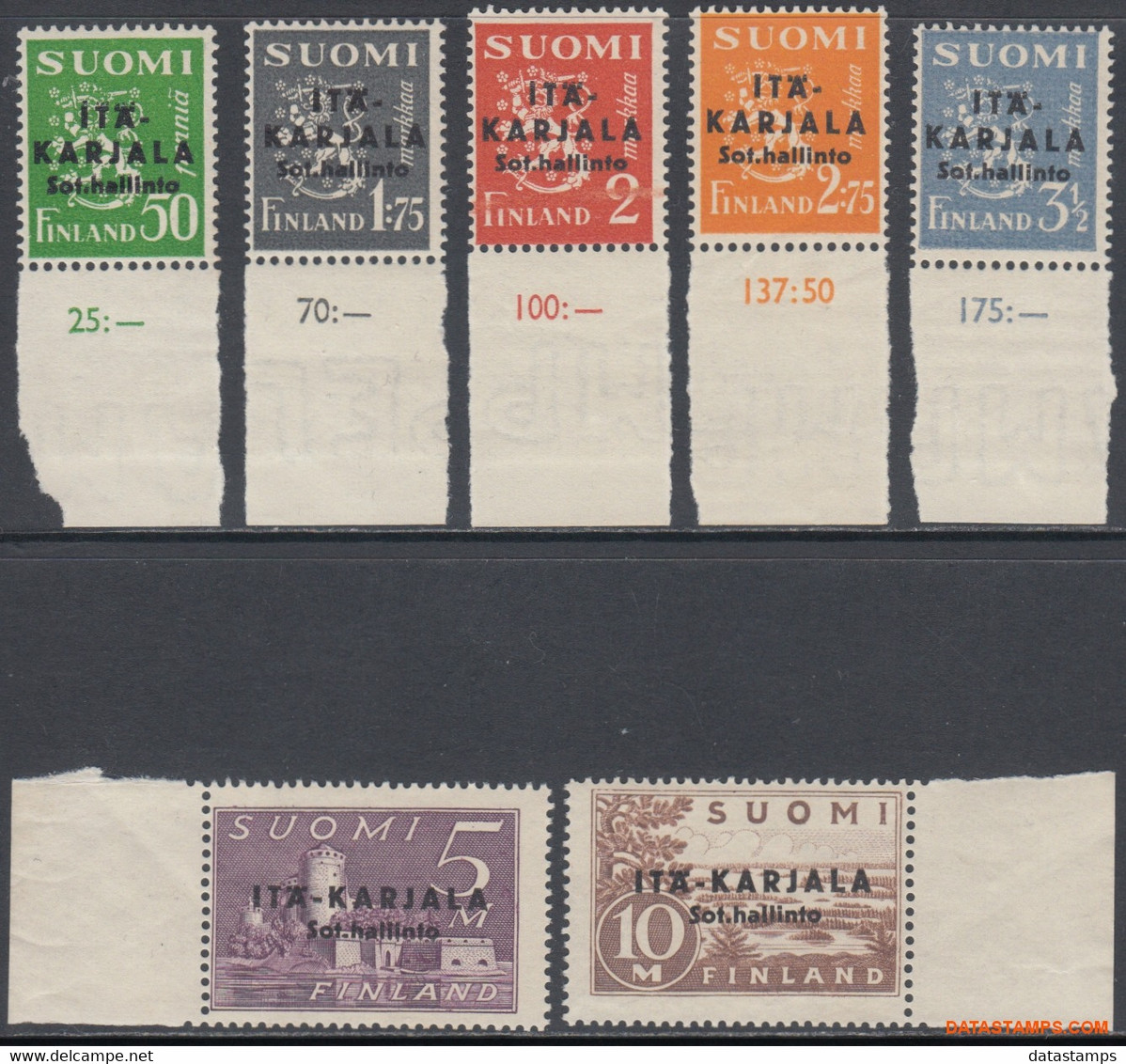 Finland, Finland, Oost-karelie 1941 - Mi:1/7, Yv:1/7, Stamp - XX - Long-term Series Ita Karjala - Local Post Stamps