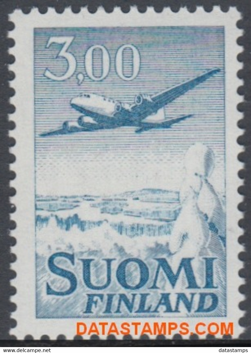 Finland 1963 - Mi:579 Xy II, Yv:PA 9a, Airmail Stamps - XX - Long-term Series Plane - Ongebruikt