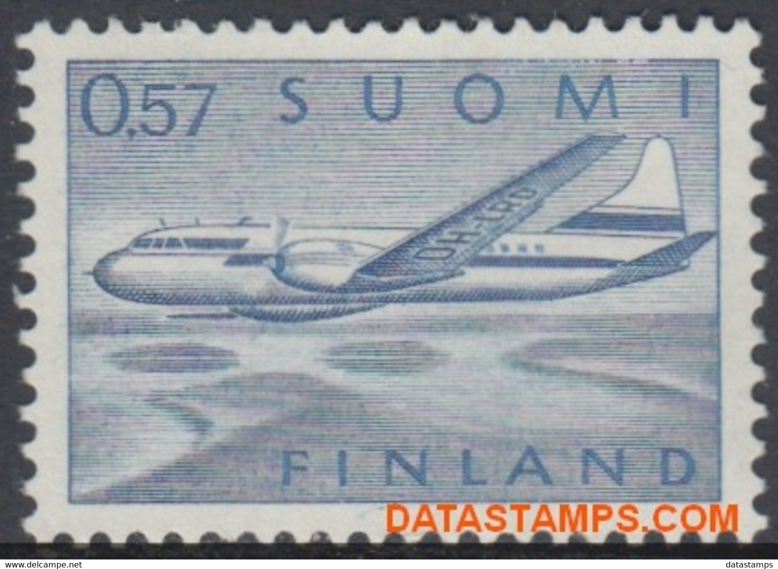 Finland 1970 - Mi:677, Yv:PA 12, Airmail Stamps - XX - Long-term Series Plane - Nuevos