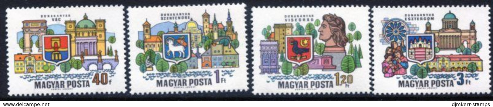 HUNGARY 1969 Danube Towns  MNH / **.  Michel 2514-17 - Unused Stamps