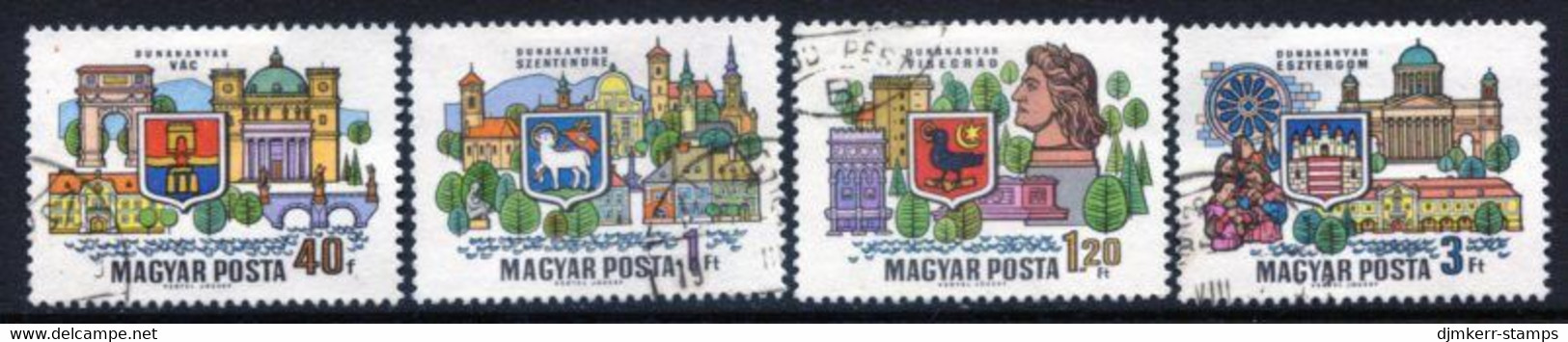 HUNGARY 1969 Danube Towns  Used.  Michel 2514-17 - Usati