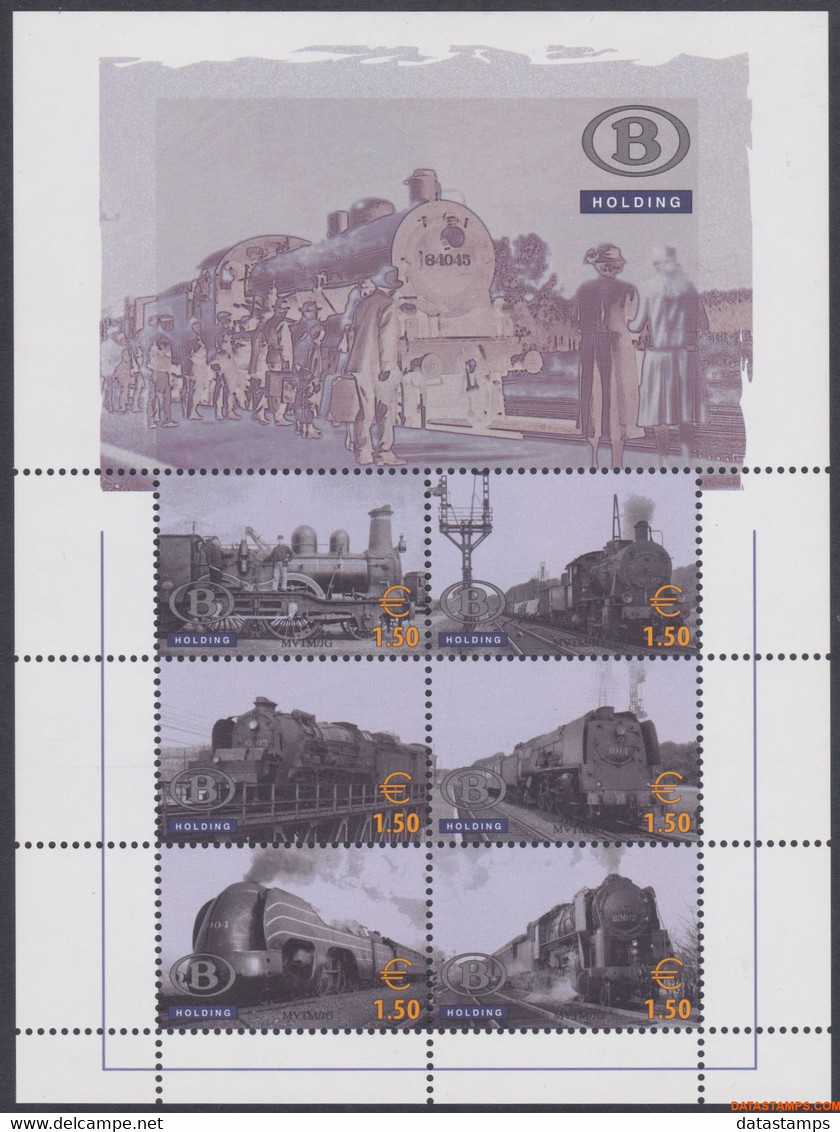 België 2006 - OBP:TRV BL 9, Railway Vignettes - XX - The Steam Age - Otros & Sin Clasificación
