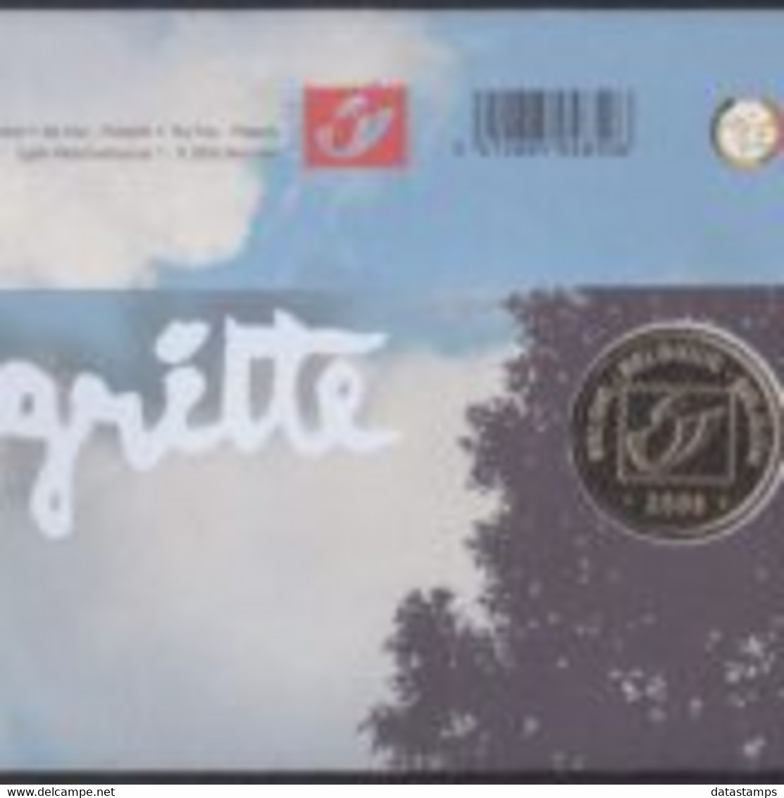 België 2008 - OBP:3746, Nummisletter - O - Rene Margritte - Numisletter