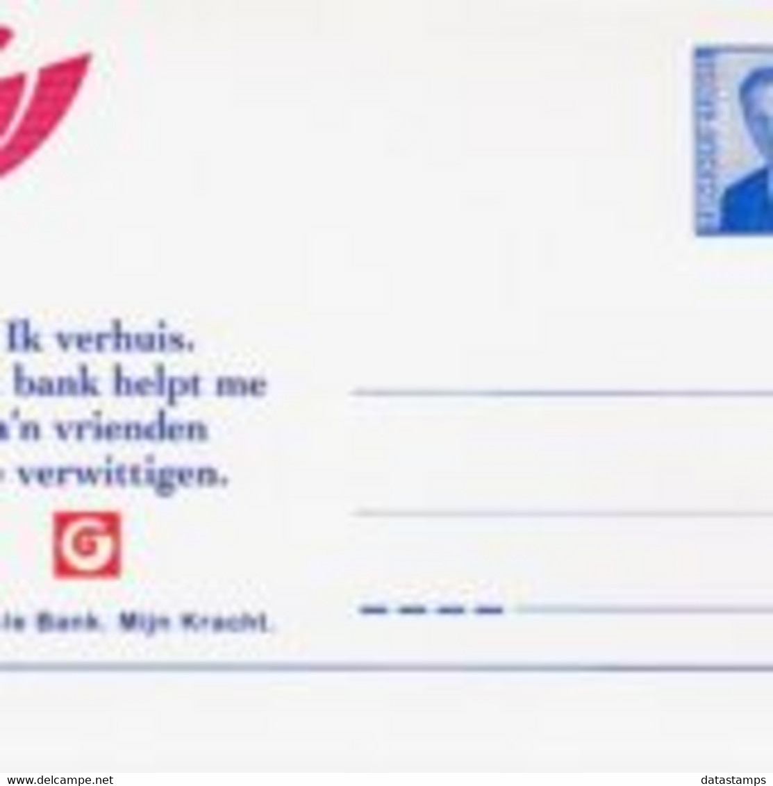 België 1998 - Postcard - XX - Address Change General Bank - Avviso Cambiamento Indirizzo
