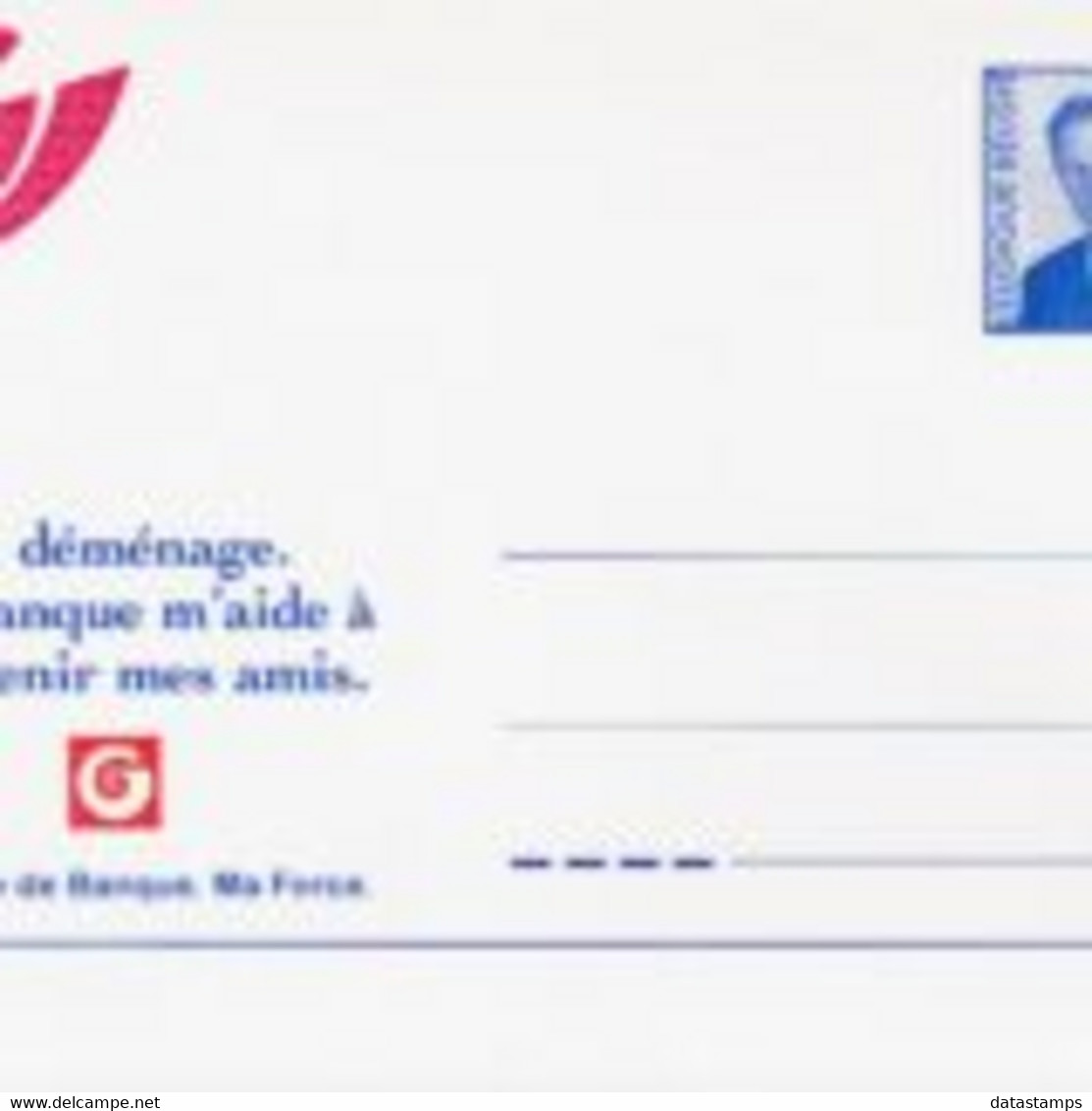 België 1998 - Postcard - XX - Address Change General Bank - Avviso Cambiamento Indirizzo