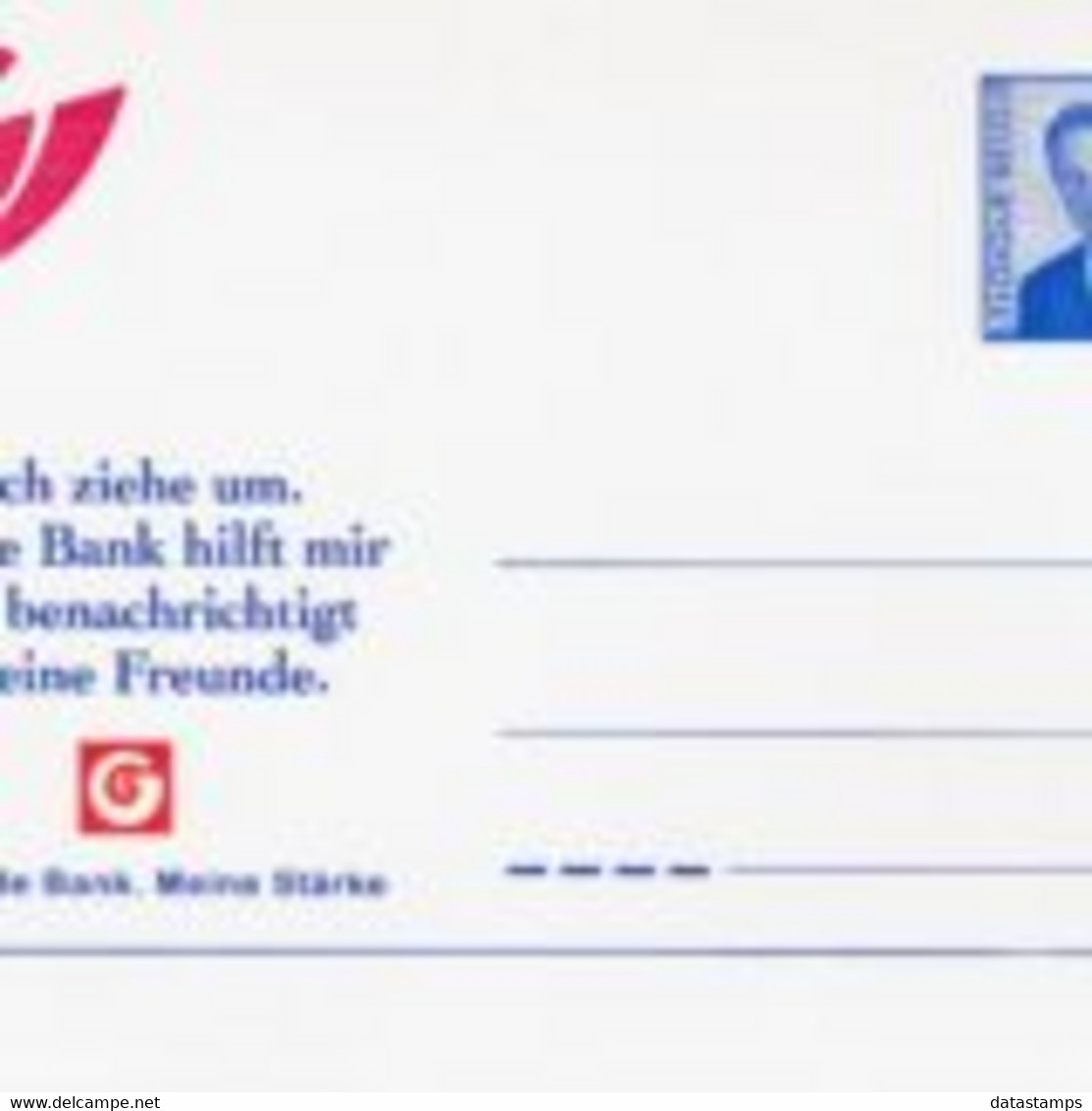 België 1998 - Postcard - XX - Address Change General Bank - Adressenänderungen