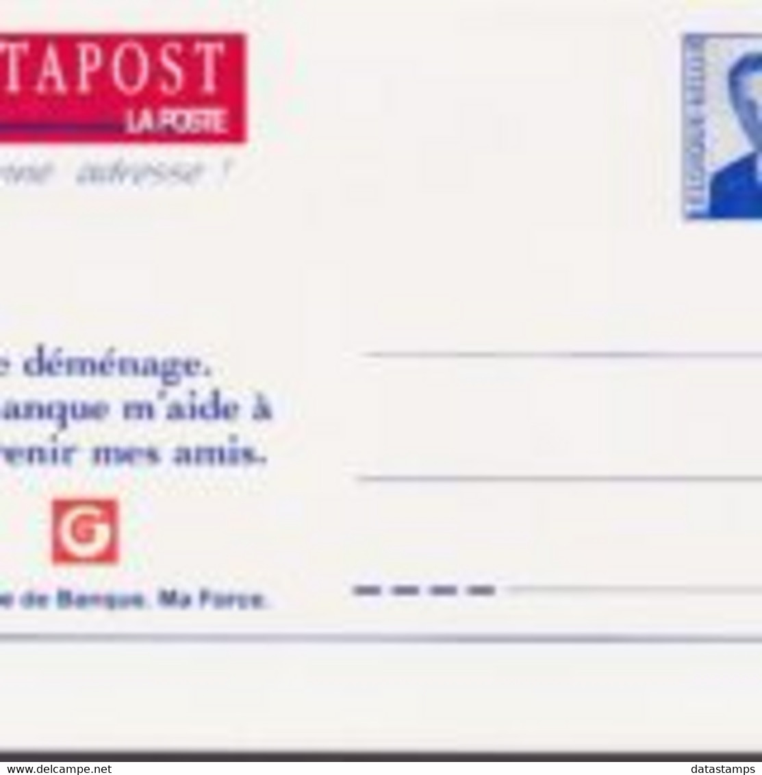 België 1996 - Postcard - XX - Address Change Mutapost / General Bank - Avis Changement Adresse