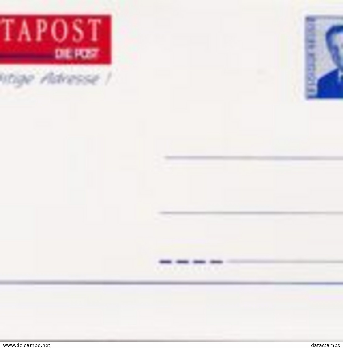 België 1996 - Postcard - XX - Address Change Mutapost - Avviso Cambiamento Indirizzo