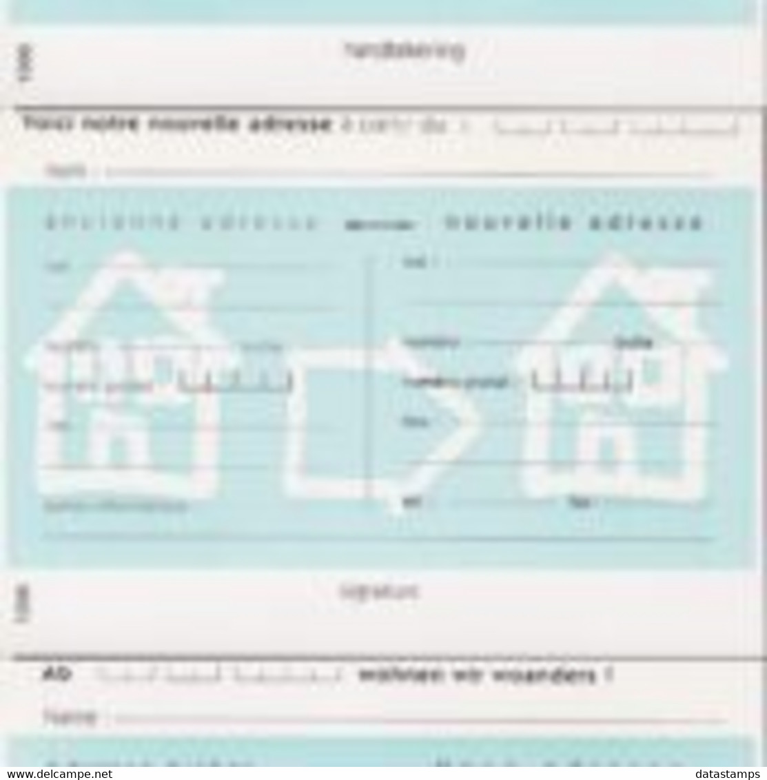 België 1996 - Postcard - XX - Address Change Mutapost - Addr. Chang.