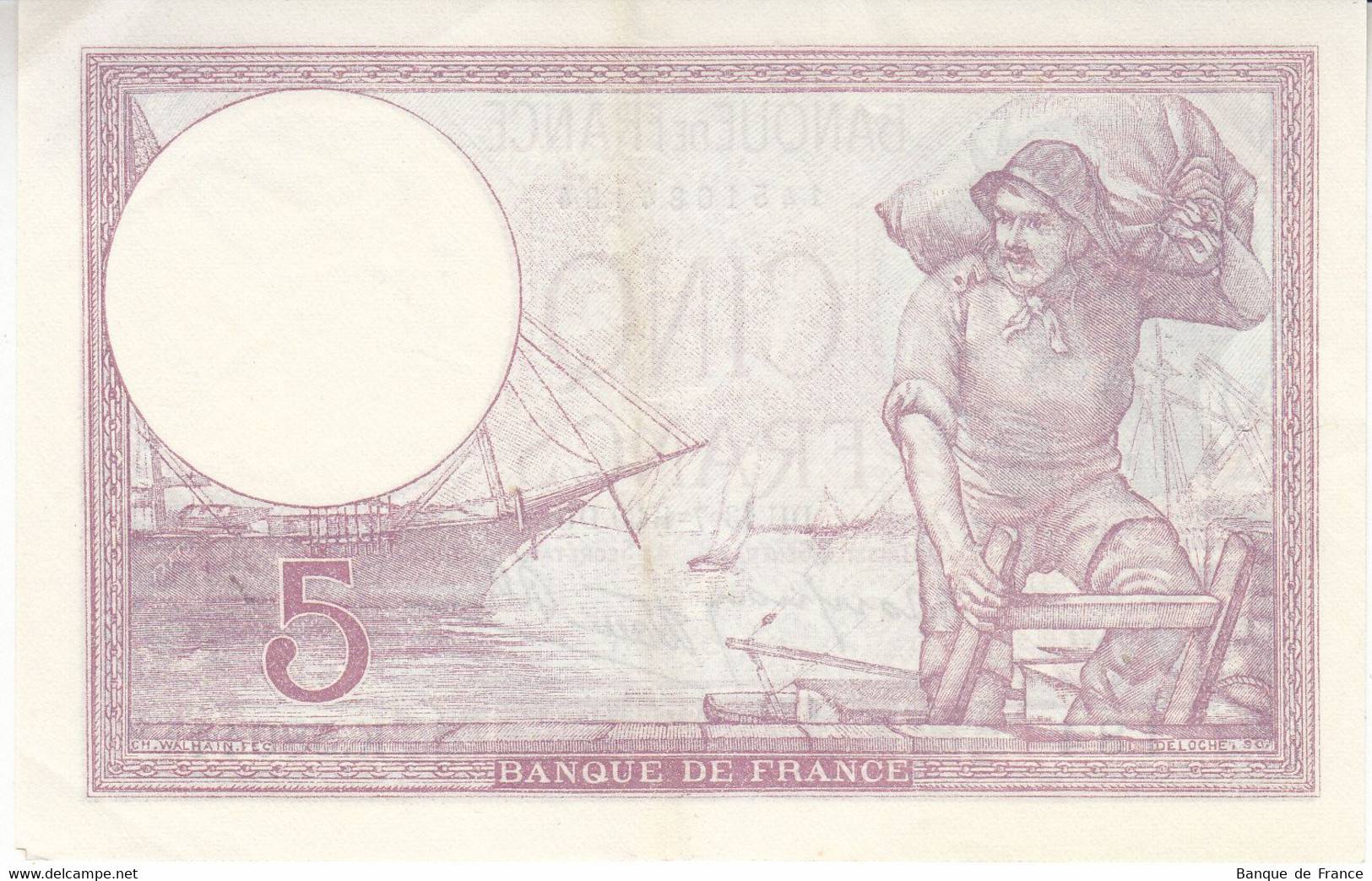 Billet 5 F Violet Du 13-7-1939 FAY 04.01 Alph. K.58044 P/SPL - 5 F 1917-1940 ''Violet''