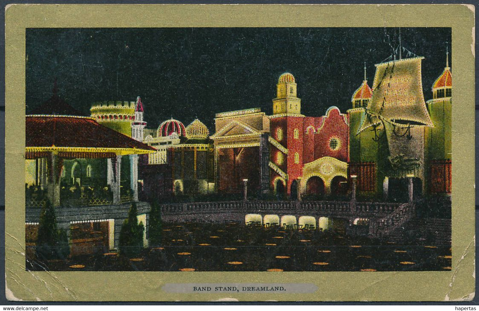 Band Stand, Dreamland (Coney Island) / Luna Park, Ullman's - Posted 1911 - Places & Squares