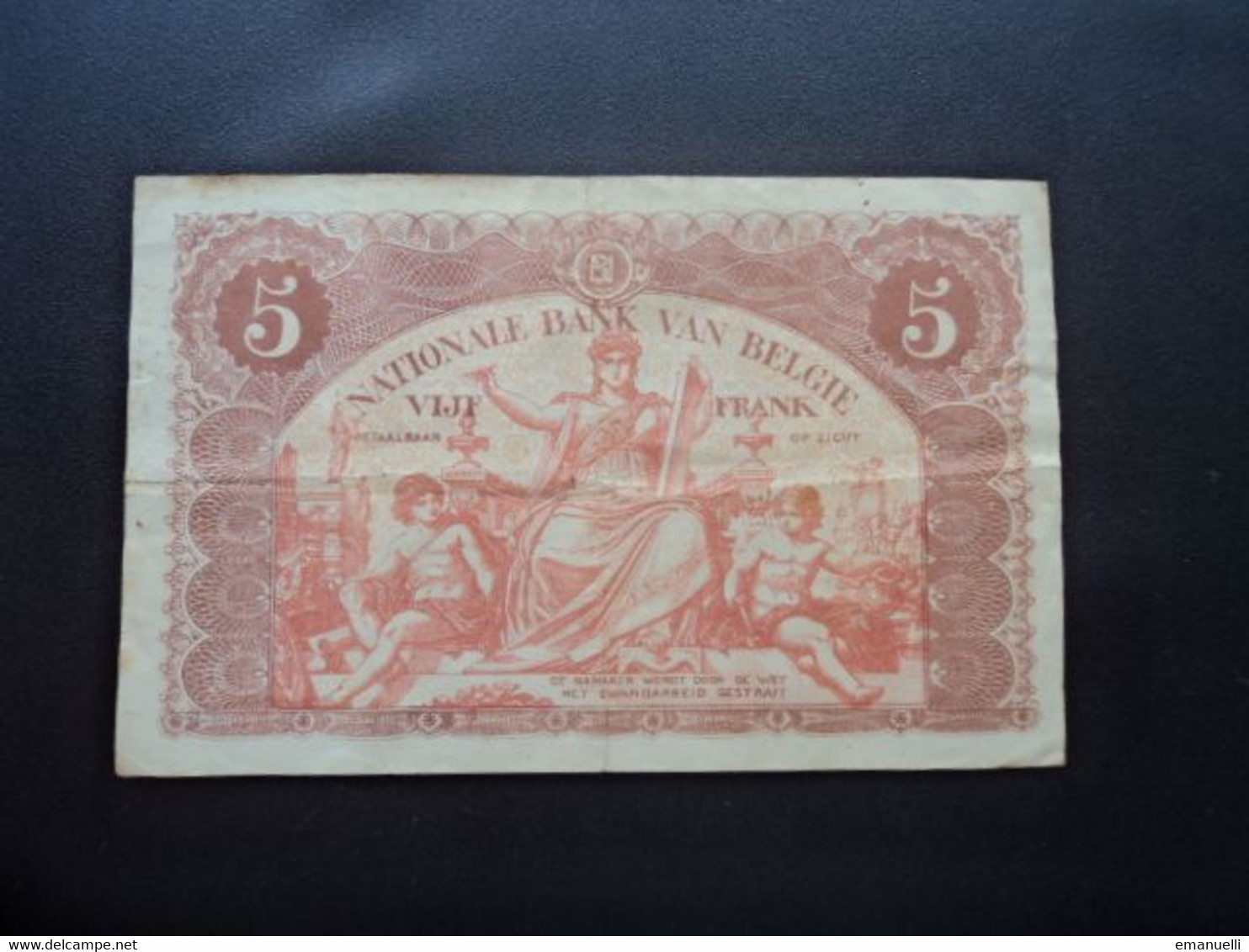 BELGIQUE * : 5 FRANCS   1-7-1914    COB 8a ** / P 74a     Magnifique TTB+  *** - 5-10-20-25 Frank